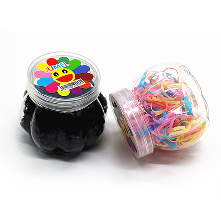 Factory direct sales of pumpkin bottles, disposable thickened rubber bands, children's candy colors, strong and unbreakable, 2-yuan store hot sales details Picture