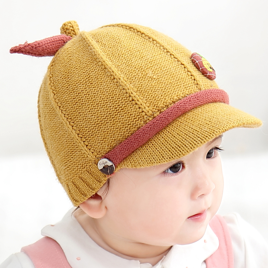 Baby Cap Autumn Winter 1-3 Years Old Thick Baby Cap Trend Baby Wool Cap Boys And Girls Baseball Cap Specification drawing