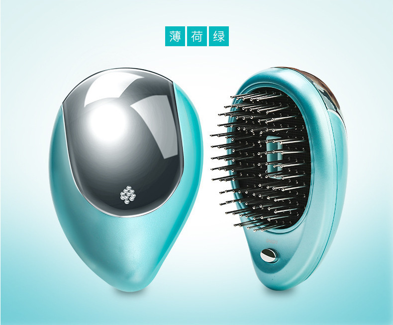 Factory direct sales OEM of the same type of electric sonic vibration magnetic massage comb and portable ion hair care comb as in Japan details Picture