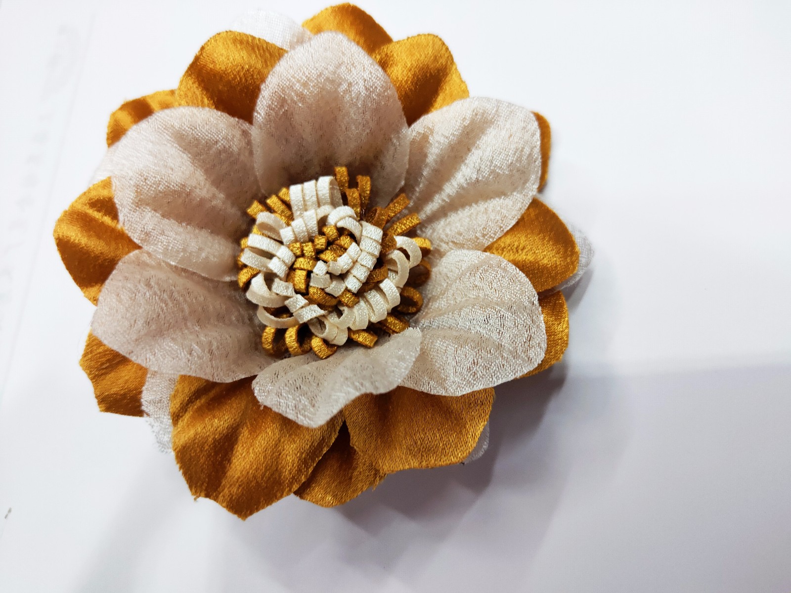 Korean Flower Crystal Section Fabric Fabric Flowers Mixed Color Flower Core Clothing Shoes Bag Accessories Materials Accessories Wholesale Item Picture