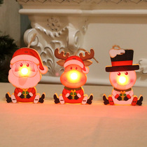 New Christmas decorations Wooden, illuminated pendants for Children's Christmas tree decorations