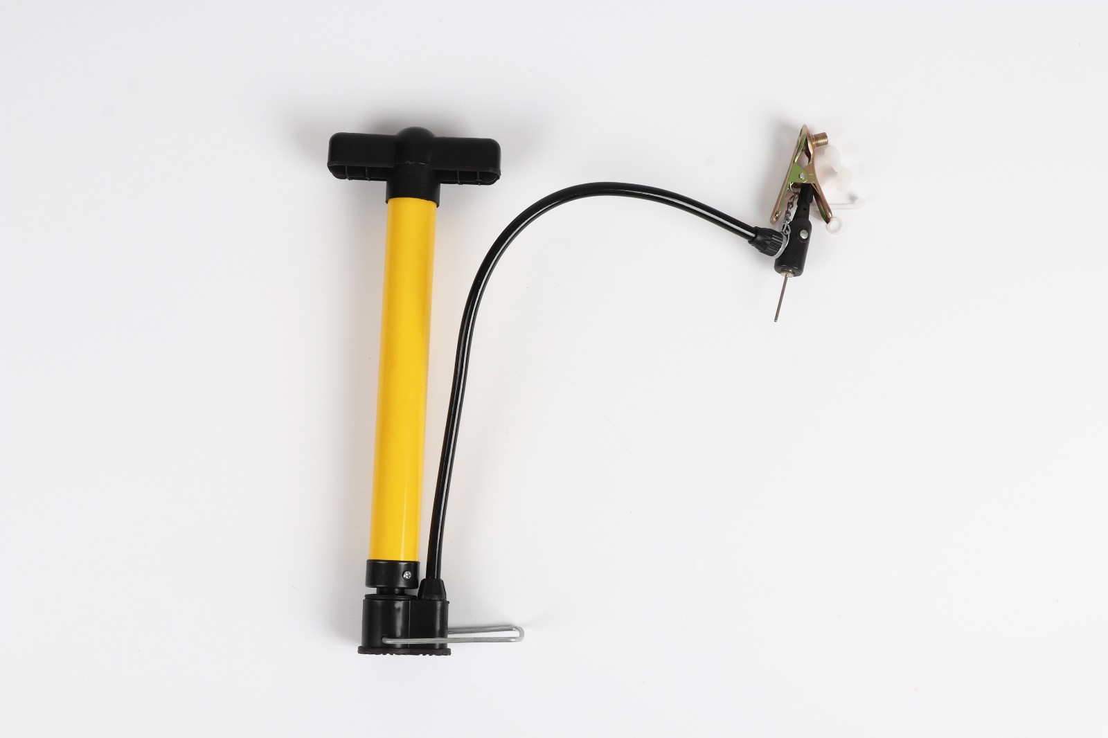 彩色打气筒OPP包装，内有铁质管壁，送球针等等