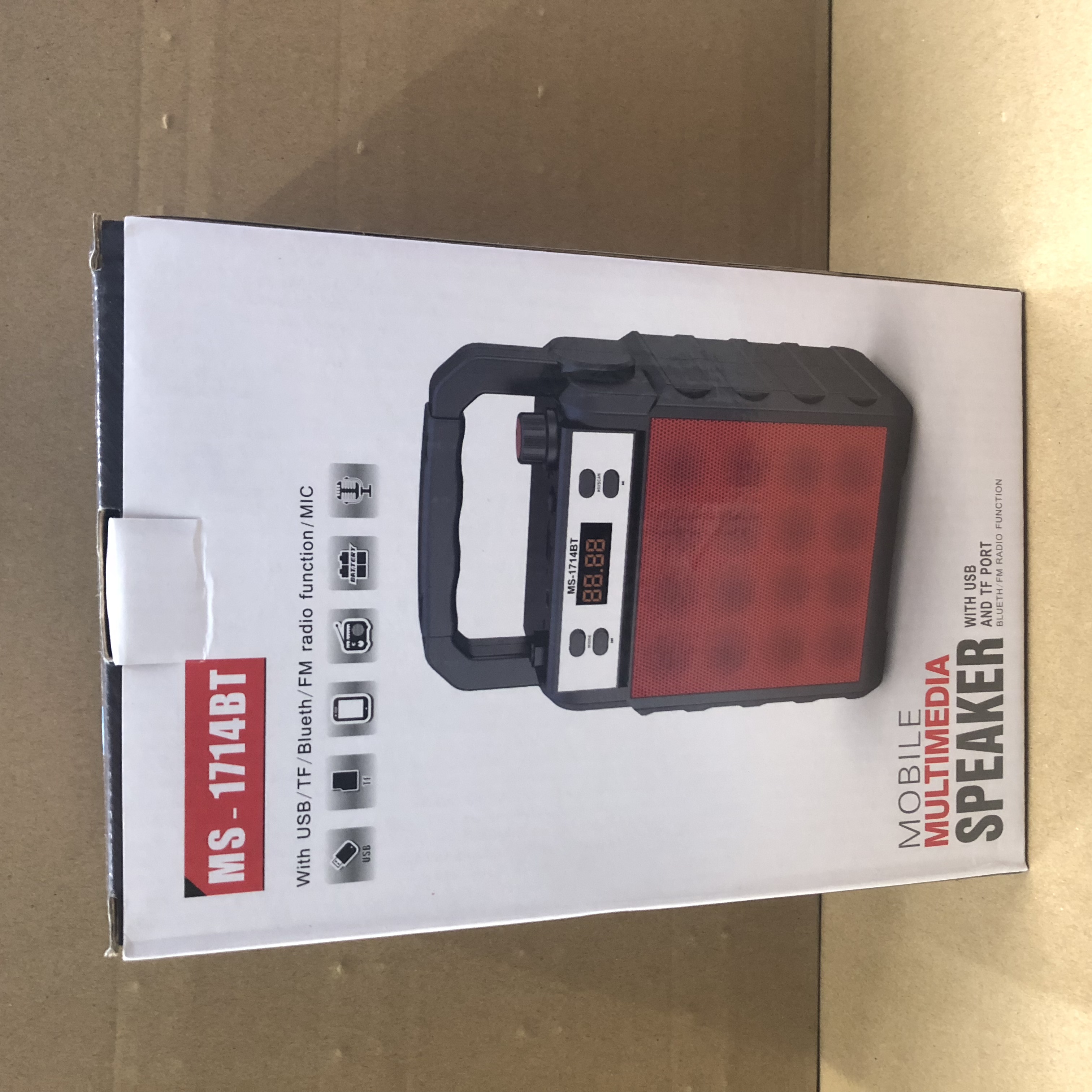 MS-1714 New 5.0 Bluetooth speaker with knob, card, USB, outdoor LED speaker with MIC, best-selling gift Item Picture