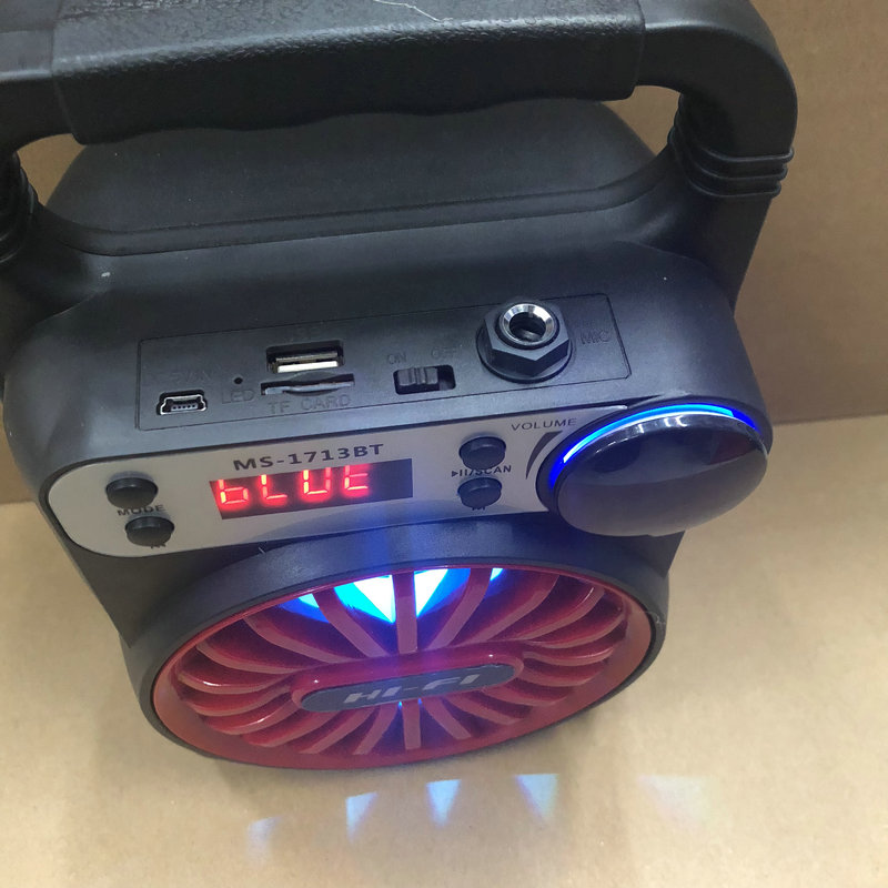MS-1713 New wireless 5.0 Bluetooth speaker with a cartridge, knob, MIC, outdoor speaker, gift subwoofer Specification image