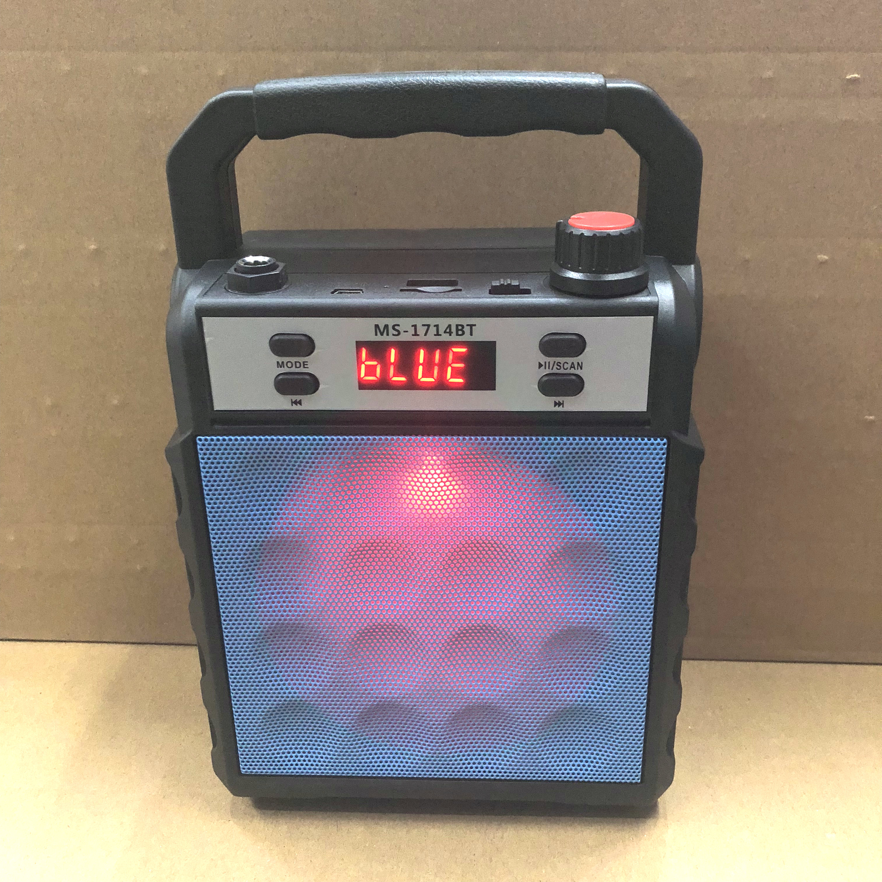 MS-1714新款带旋钮5.0蓝牙音箱插卡USB户外LED音响带MIC热销礼品