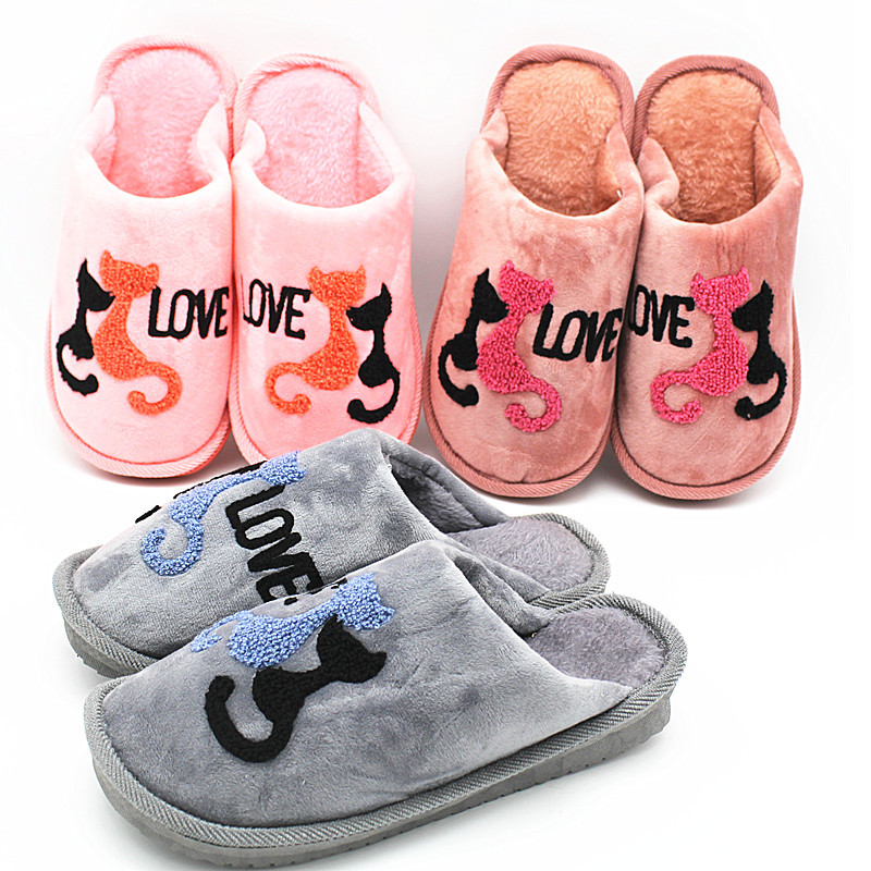 新款棉拖鞋 女冬季家用家居情侣卡通可爱毛绒棉拖男厂家低价