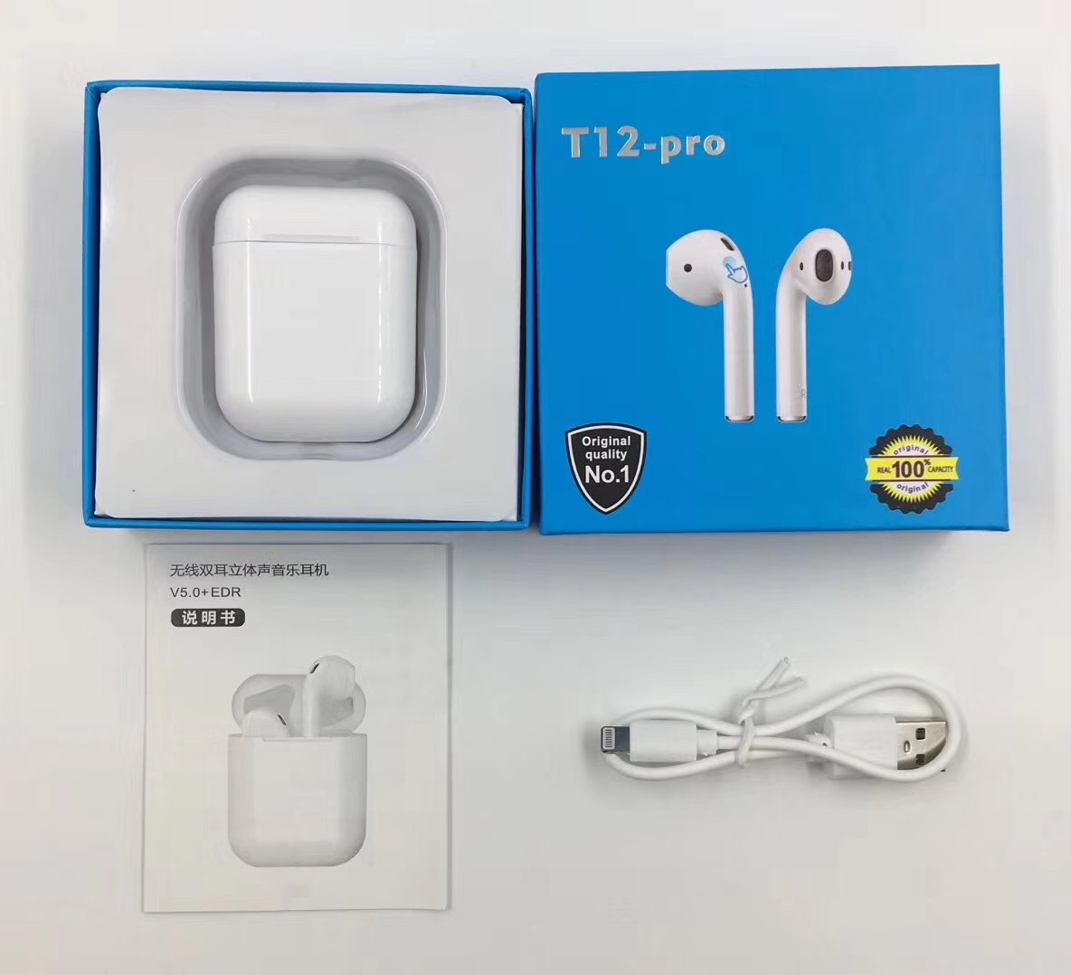 جهاز لاسلكي طراز T12PRO Lلاسلكية BLC 5.0 مع سماعات TWS TWS لشباك مقبض السمع BT details Picture