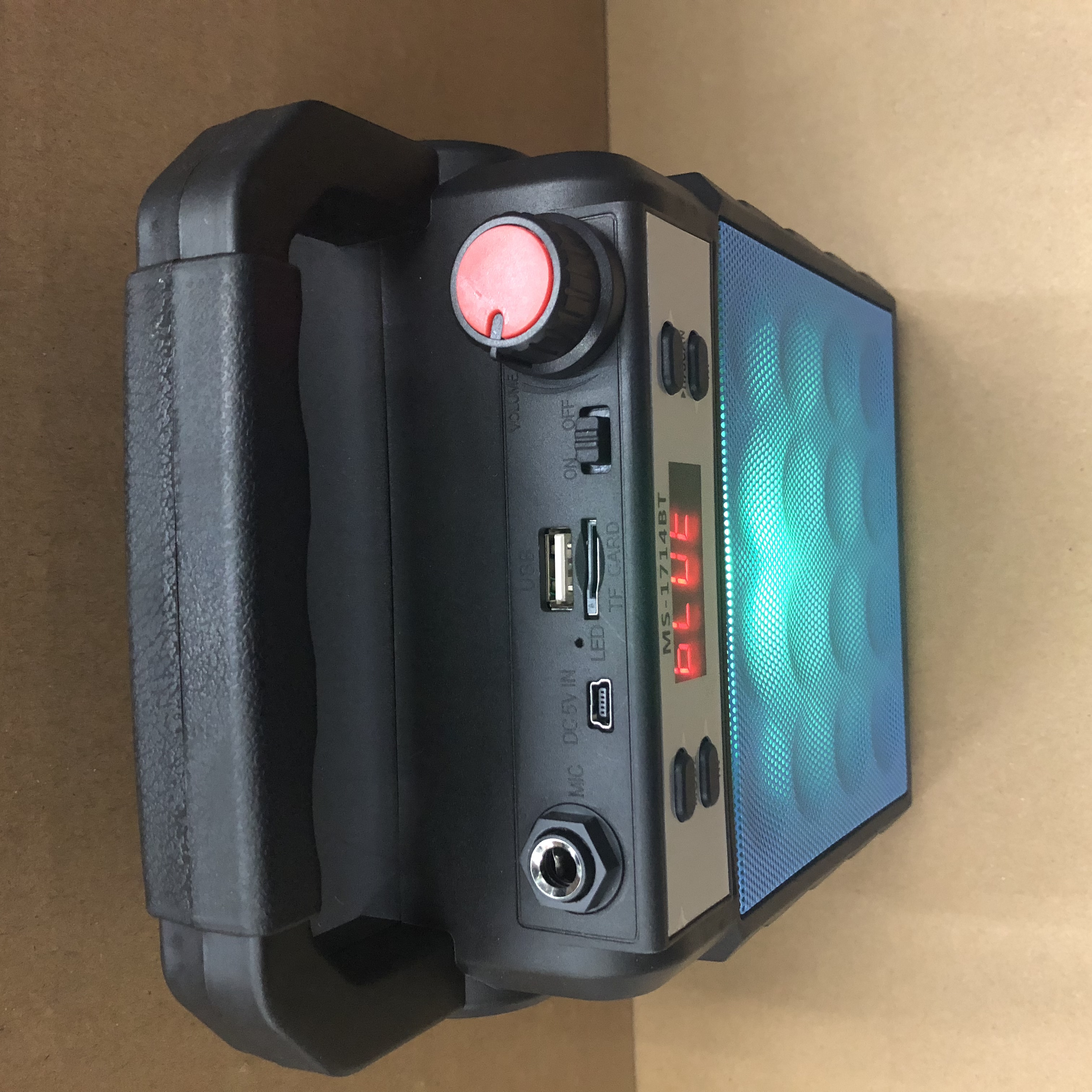 MS-1714 New 5.0 Bluetooth speaker with knob, card, USB, outdoor LED speaker with MIC, best-selling gift details Picture