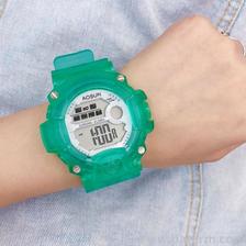 时尚热销彩色透明防水多功能男女运动型手表 学生手表