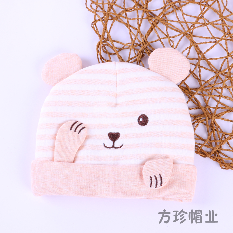 Ins Baby Hat Spring And Autumn 0-3-6 Months Fetal Hat Baby Girls Boys Pure Cotton Elastic Thin Halogen Door Hat Specification drawing