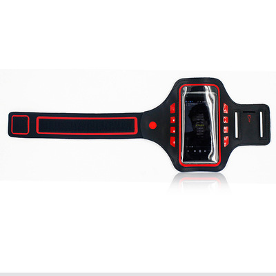 iphone6LED闪灯运动臂带夜行跑步手机保护套臂带白底实物图