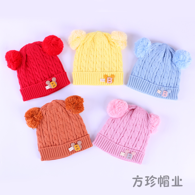 0-3-5-6 Months Infants And Toddlers Pure Cotton Ear Protective Cap Newborn Fetal Cap Warm Baby Wool Overhead Cap