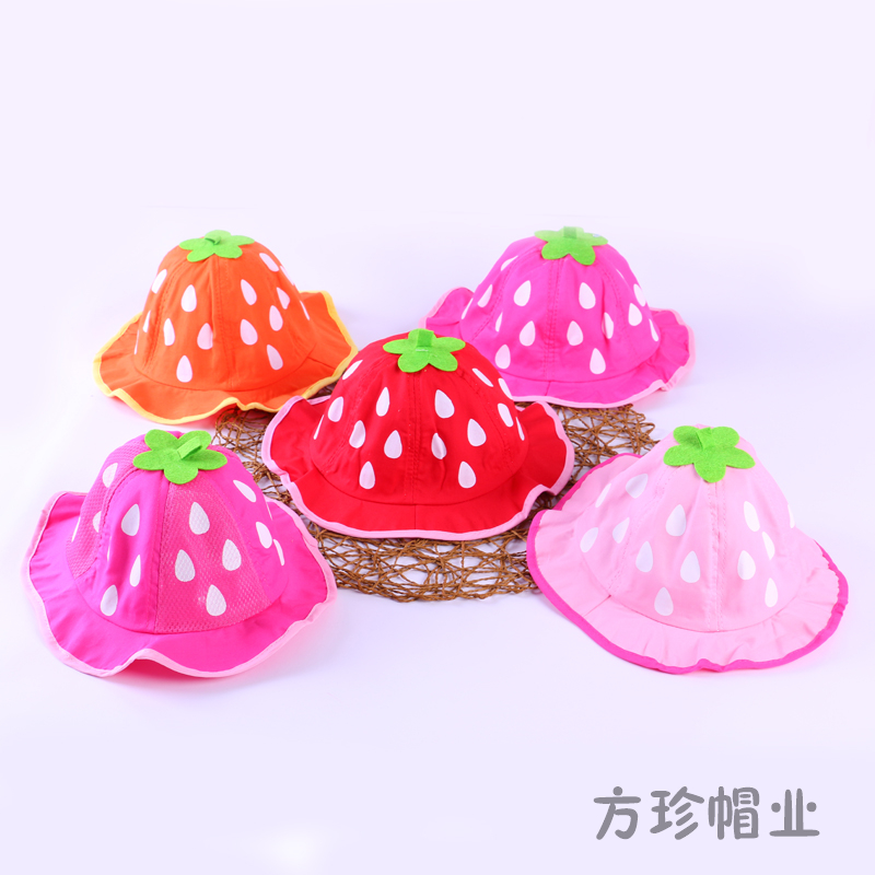 Spring Summer Baby Fisherman Hat Girl Baby 3-6-12 Months Thin Korean Version Lovely Princess Visor Basin Hat details Picture