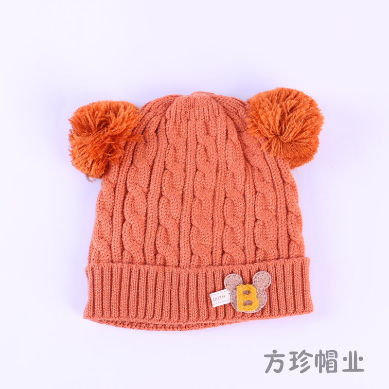 0-3-5-6 Months Infants And Toddlers Pure Cotton Ear Protective Cap Newborn Fetal Cap Warm Baby Wool Overhead Cap details Picture