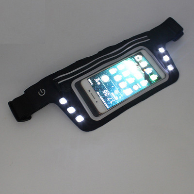 LED lighting sports bag Outdoor Leica window can touch the LED lighting running mobile bag wholesale