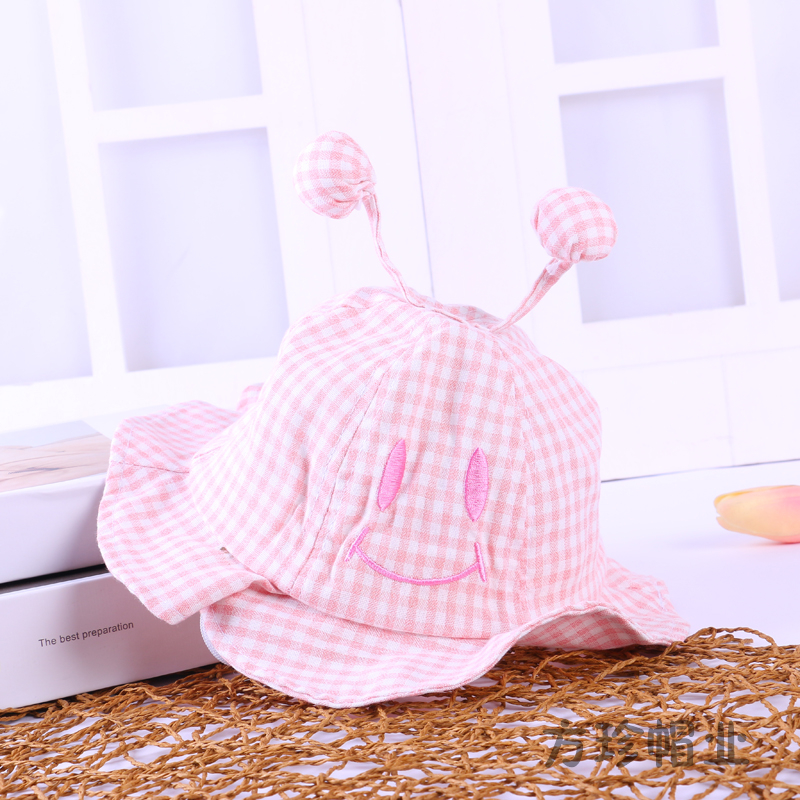 Baby hats for 6 to 18 months, spring and summer net hats, thin basin hats for boys and girls, and fisherman hats for children in trend Specification image