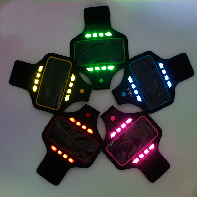 iphone6LED闪灯运动臂带夜行跑步手机保护套臂带