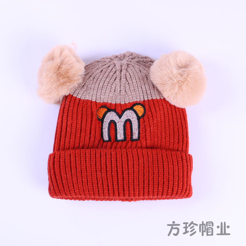 Autumn And Winter New Label Wool Ear Cap Double Ball Korean Version Of Boys And Girls Knitted Plus Fleece Warm Woolen Hat Application Scenario