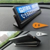 Customized stainless steel metal temporary parking sign for cars, creative hidden phone number parking sign for moving and rotating Specification image