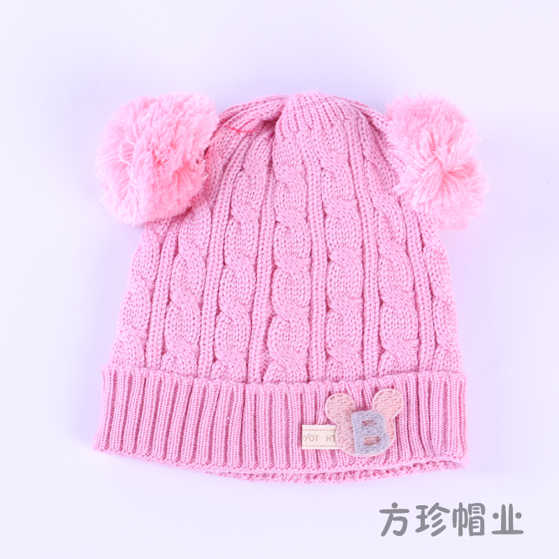 0-3-5-6 Months Infants And Toddlers Pure Cotton Ear Protective Cap Newborn Fetal Cap Warm Baby Wool Overhead Cap Item Picture