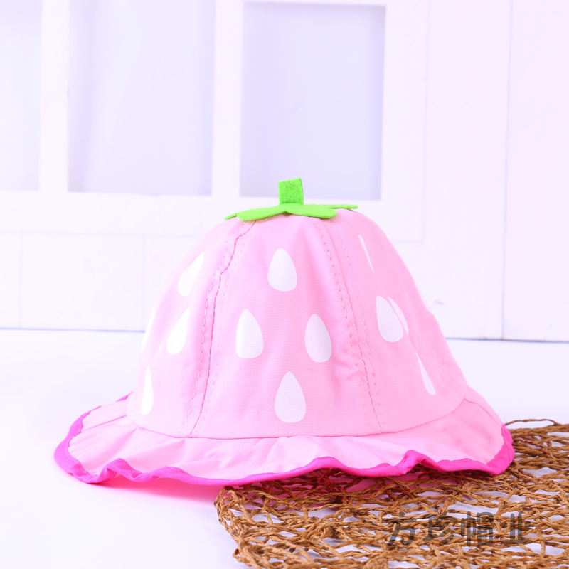 Spring Summer Baby Fisherman Hat Girl Baby 3-6-12 Months Thin Korean Version Lovely Princess Visor Basin Hat Specification drawing