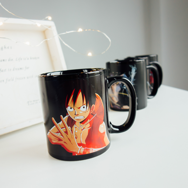 Douyin's best-selling heated color-changing water, One Piece anime Naruto water cup, Japanese large-capacity mug Specification image