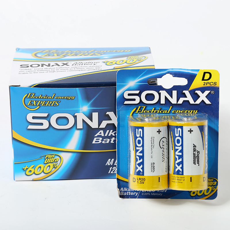 厂家直销SONAX 碱性卡装1号电池 煤气灶等