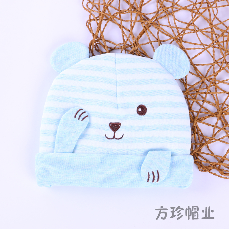 Ins Baby Hat Spring And Autumn 0-3-6 Months Fetal Hat Baby Girls Boys Pure Cotton Elastic Thin Halogen Door Hat Application Scenario