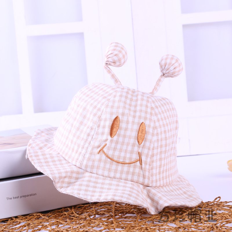Baby hats for 6 to 18 months, spring and summer net hats, thin basin hats for boys and girls, and fisherman hats for children in trend details Picture