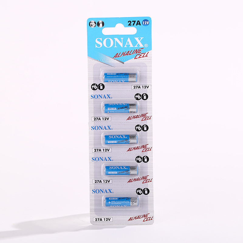 SOANX27A门铃电池5粒卡装碱性锌锰干电池电器电源遥控器电池批发