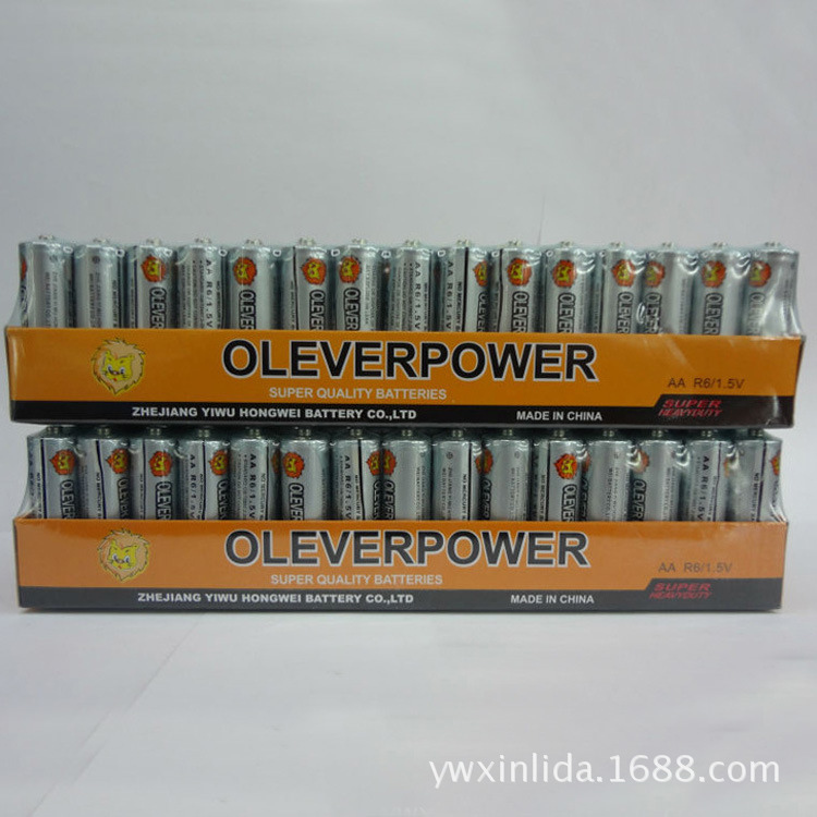 厂家直销OLEVERPOWER 5号 AA 加底加盖P型电池 及环保干电池