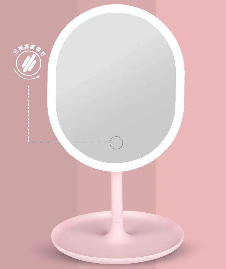 Led with light make-up mirror student charging dressing mirror Dormitory multi-functional beauty mirror make-up mirror