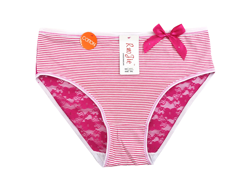 Xxxl Plus Bow Striped Sexy Lace Multi-Size Women's Underwear Out Of South America Peru Underwear Application Scenario