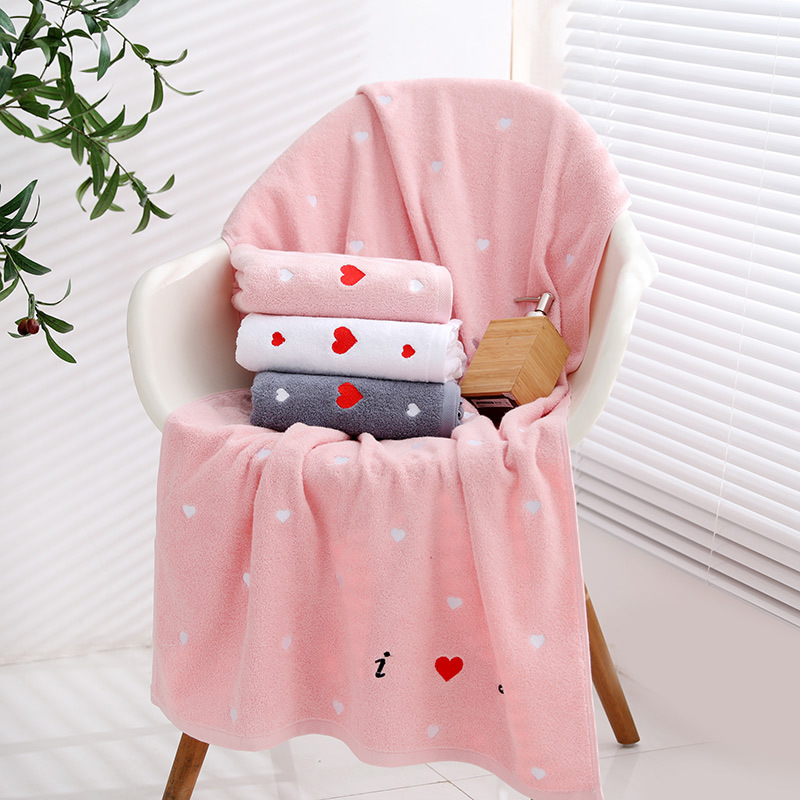 Gift towel bath towel customization Pure cotton couples adult soft super absorbent hotel bath towel 70*140 wholesale thumbnail