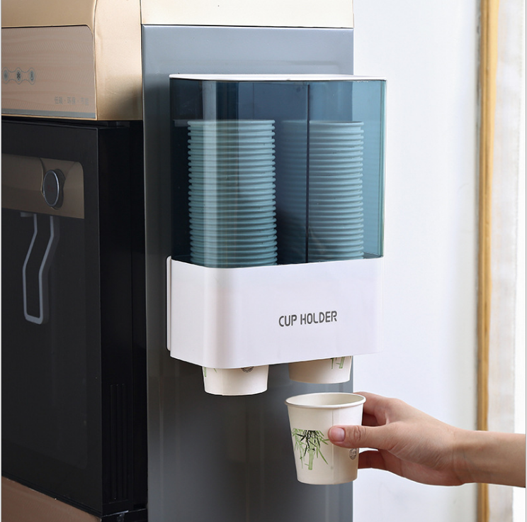 Disposable cup holder Automatic cup holder creative punch free paper cup holder drinking machine water cup holder cup holder