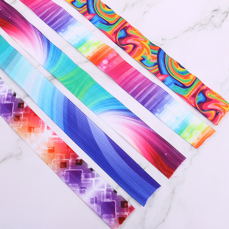 热转印拉链 来料来图加工 印花拉链 免费排版细节图