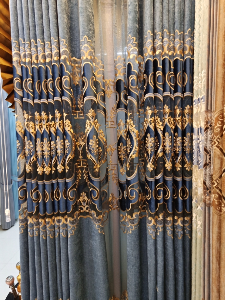Chenille jacquard embroidered curtain fabric Application Scenario