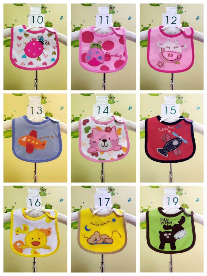 卡特 口水兜婴儿口水巾饭兜新生儿纯棉绣花围嘴卡通造型围兜全棉产品图