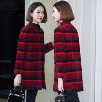 A new style of winter coat imitating mink fur for moms, a stylish and noble autumn and winter women's top for middle-aged and elderly women Application Scenario