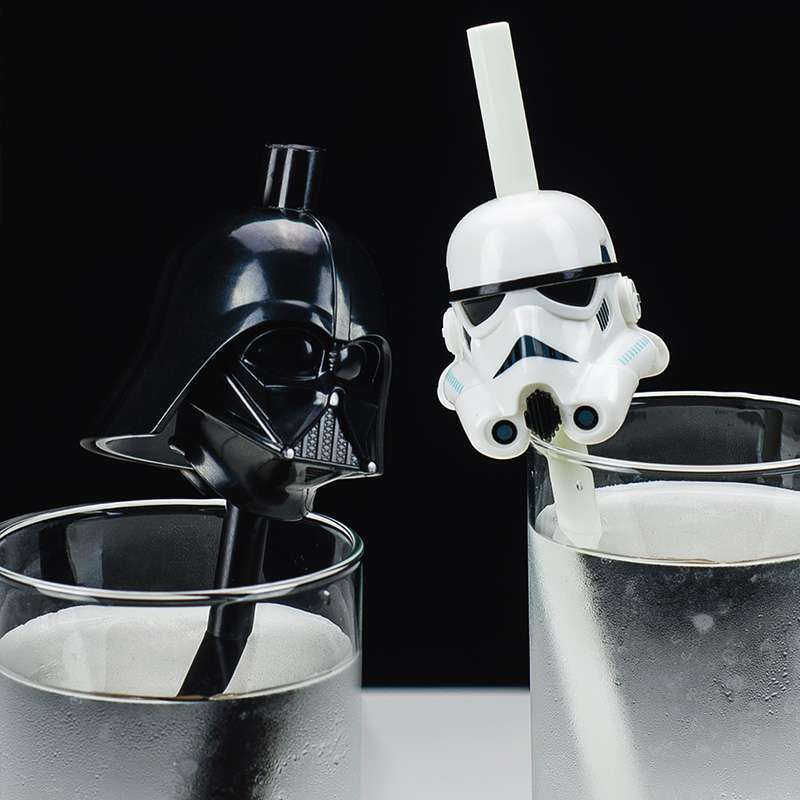 star wars Straw星球大战饮料吸管创意3D立体造型黑武士奶茶吸管