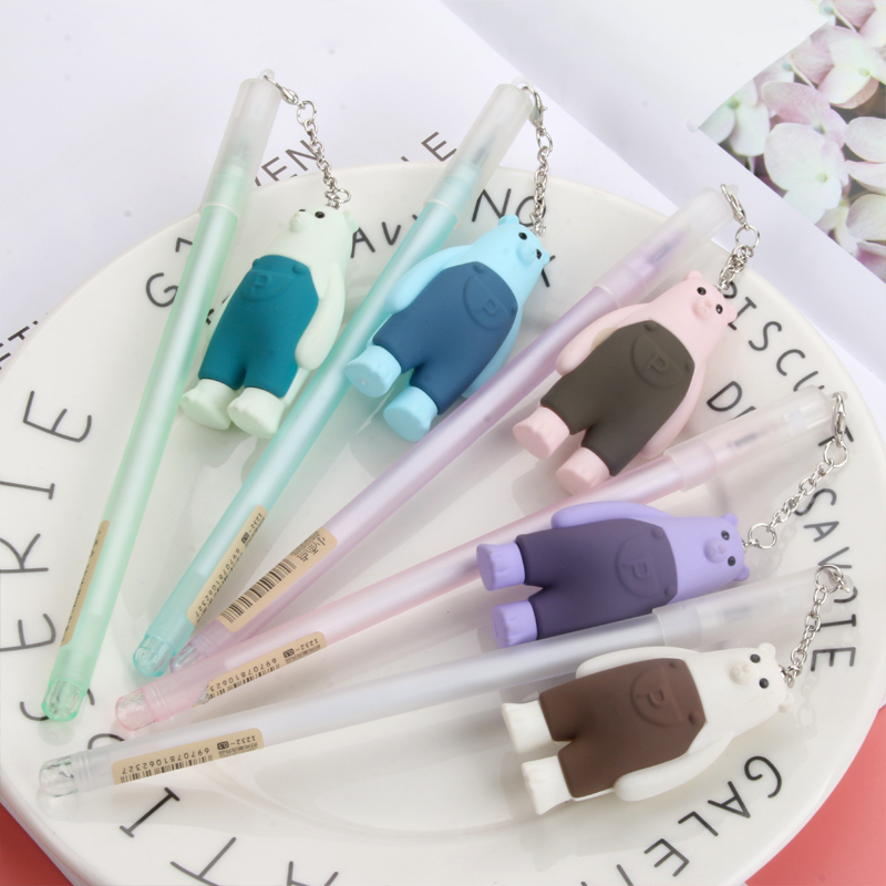 Japan and South Korea creative new pendant neutral pen Black pen students learn stationery wholesale can customize logo