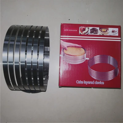 Thickening Adjustable Layered Stainless Steel Mousse Ring Retractable Round Cake Tin Bake Cake Rings 16-20Cm