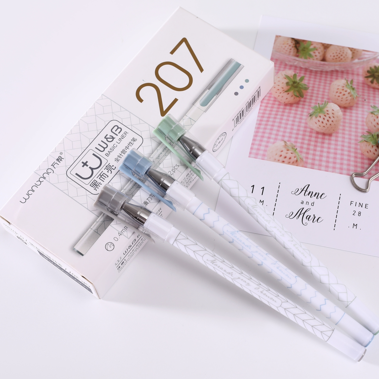 Wanbang Youpin GP-207 New full-needle Gel Pen Creative Office Student Edition 0.4mm details Picture