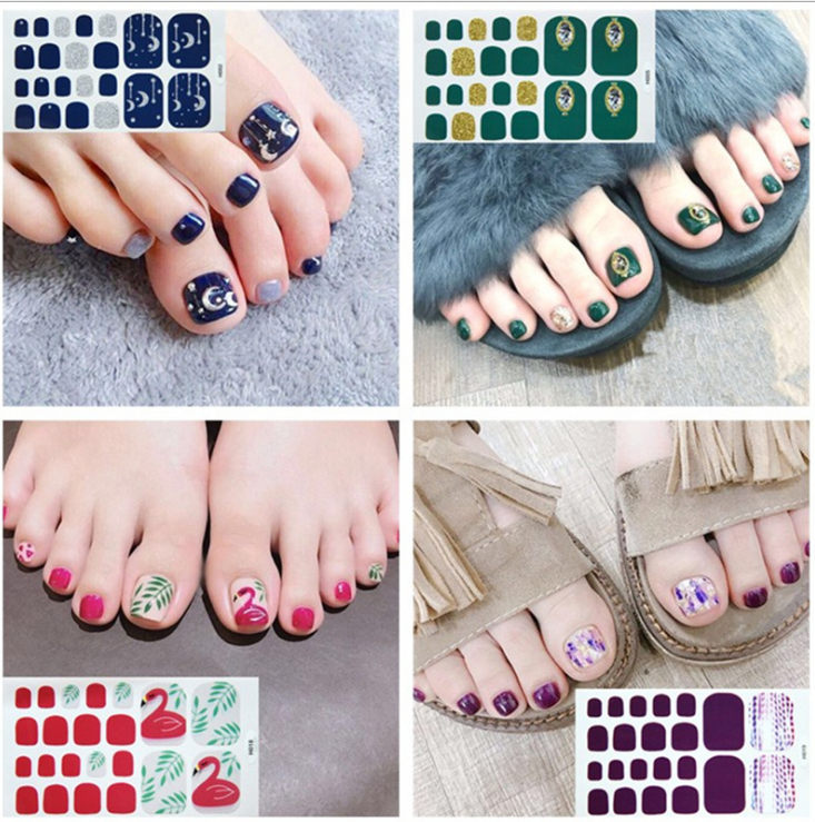 Starmoon Nail sticker Gold nail sticker Foot sticker Toe sticker sticker Waterproof cute environmental protection lasting