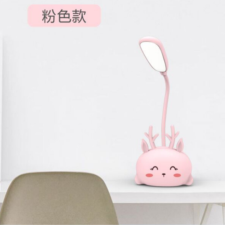 LED desk lamp for bedroom eye protection, cartoon charging desk lamp for study, student reading and writing lamp, dormitory night light, folding Application Scenario
