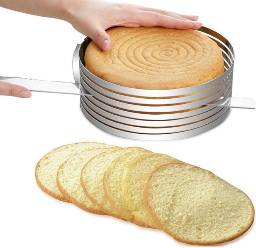 Thickening Adjustable Layered Stainless Steel Mousse Ring Retractable Round Cake Tin Bake Cake Rings 16-20Cm Specification drawing