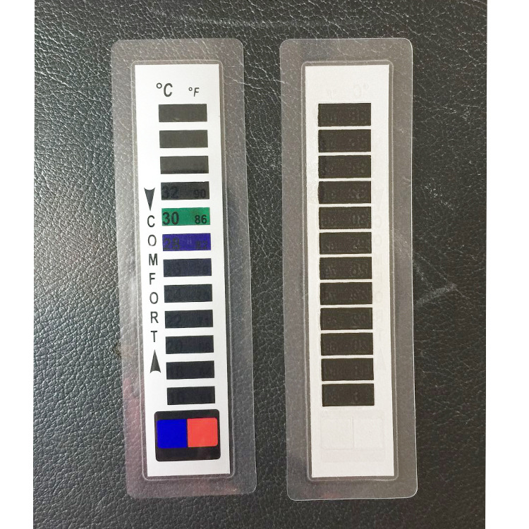 High-precision LCD temperature-sensing digital display thermometer in stock, down jacket trademark, clothing color-changing digital thermometer Specification image