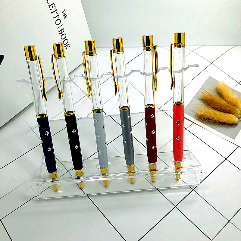 亚克力定制笔架高档钢笔展示架文具钢彩笔展示架批发