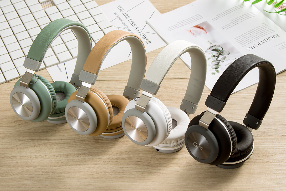 Guanjia Gj-25 Headwear Metal Heavy Subwoofer Microphone Line Control Mobile Phone Computer Headset details Picture