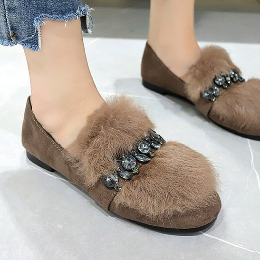 毛毛鞋毛单鞋细节图